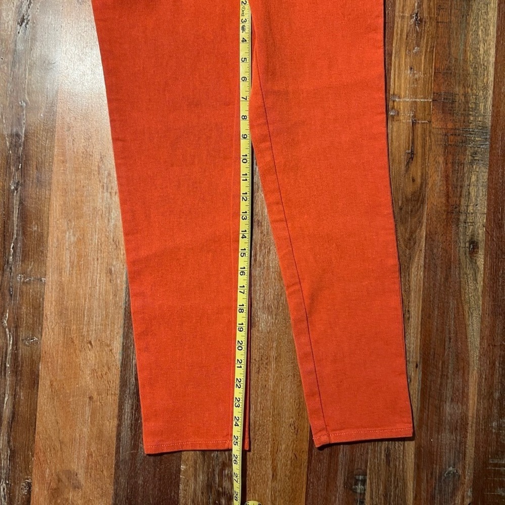 Volcom What The Twill Jeans Womens Size 3 Coral Red Blue Skinny Fit Stretch Pant - Picture 9 of 11